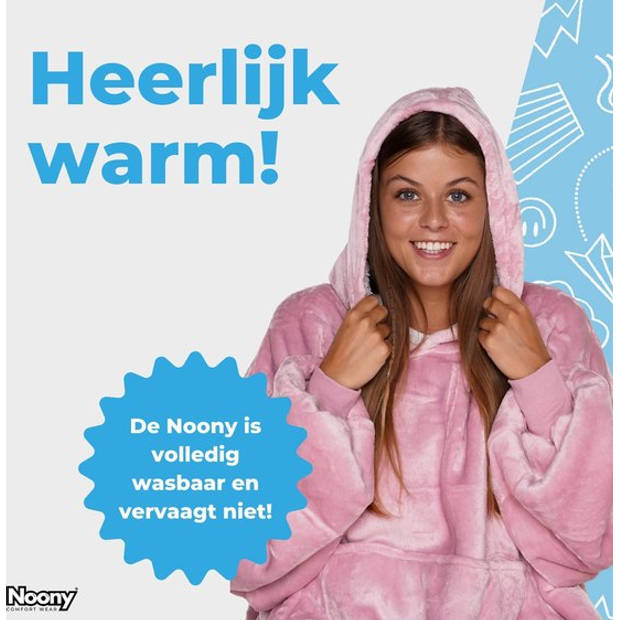 Noony Pink oversized hoodie deken - plaids met mouwen - fleece deken met mouwen - zachte binnenkant - one size fits all