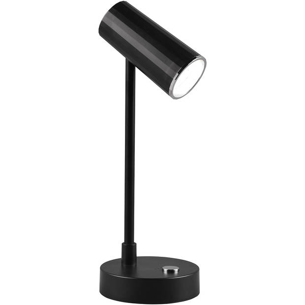 LED Bureaulamp - Trion Lono - 2.5W - Aanpasbare Kleur - Dimbaar - Rond - Mat Zwart - Kunststof