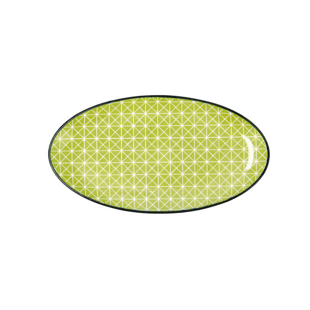 Snackdienblad Quid Pippa Ovalen Keramisch Multicolour (21 cm) (8 Stuks)