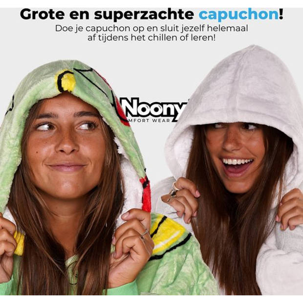 Noony Lightning oversized hoodie deken - plaids met mouwen - fleece deken met mouwen - one size fits all