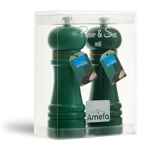 Amefa Classic - Peper- en zoutmolenset - Groen - 15 cm