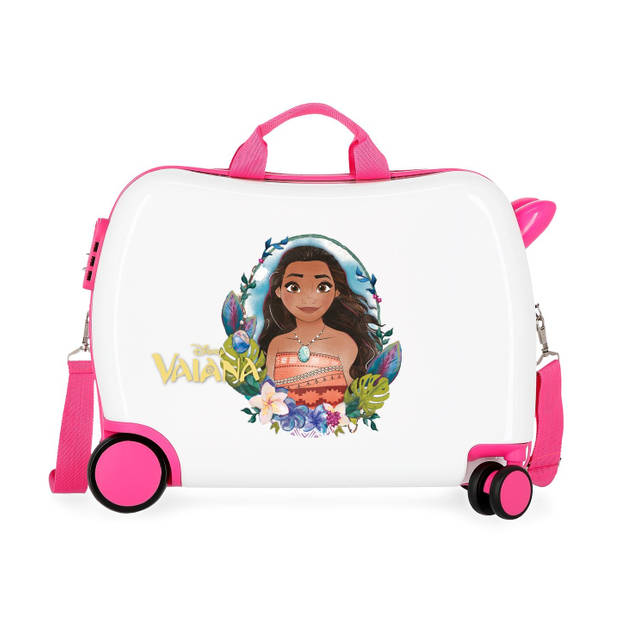 Disney Vaiana rol zit kinderkoffer ABS roze Ride On