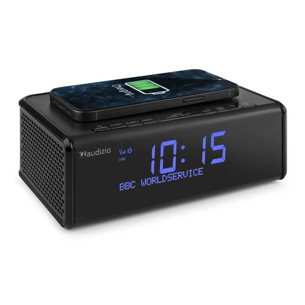 Wekkerradio DAB - Audizio Cuneo - Bluetooth wekkerradio met draadloze oplader