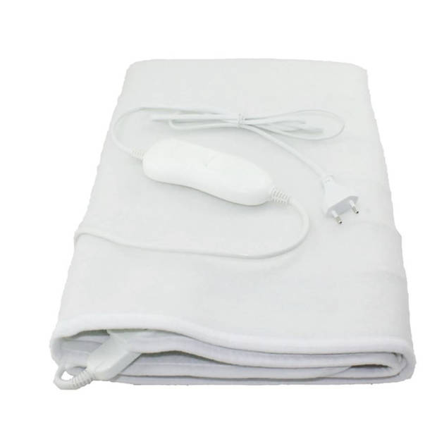 2 pack Parya Home - Verwarmde Deken - 3 warmte standen - Warmte deken - deken 1 persoon - onderdeken - 150 x 80 cm - Wit