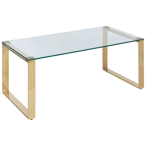 Beliani TILON - Salontafel-Goud-Veiligheidsglas