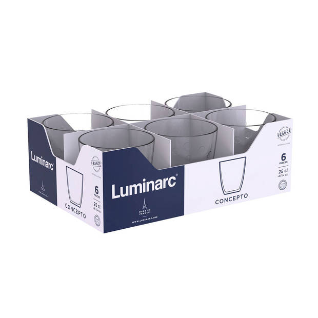Glas Luminarc Concepto Bulle 250 ml Transparant Glas (24 Stuks)