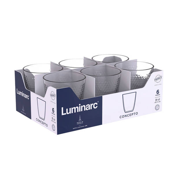 Glas Luminarc Concepto Pampille Transparant Glas 310 ml (24 Stuks)