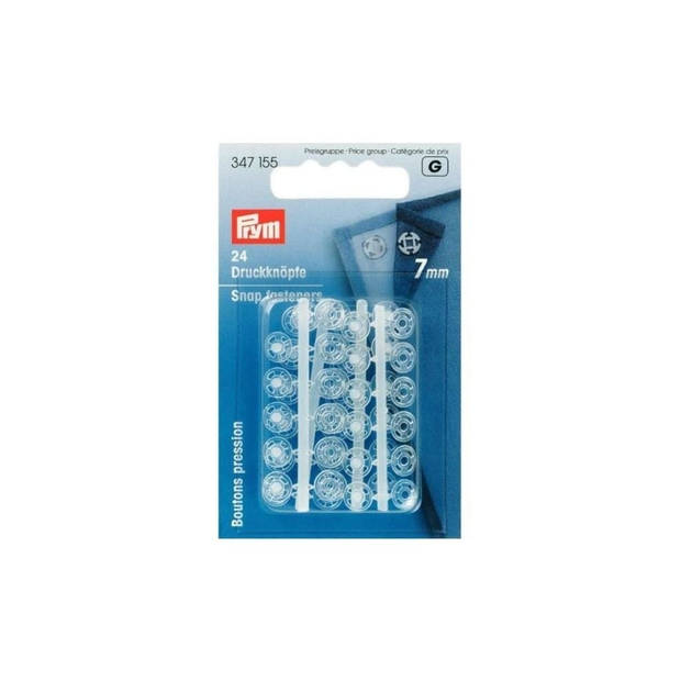 Prym Drukknoppen Transparant 7 mm - 24 stuks