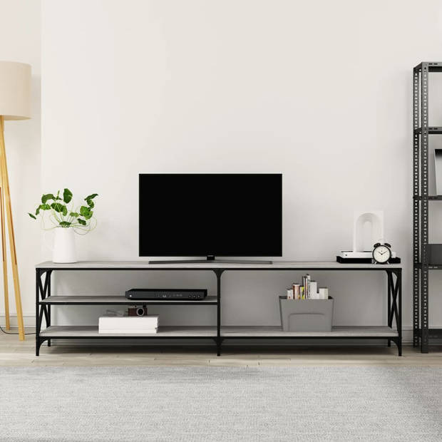 The Living Store TV-meubel - Trendy en praktisch - Meubels - 200 x 40 x 50 cm - Grijs Sonoma Eiken