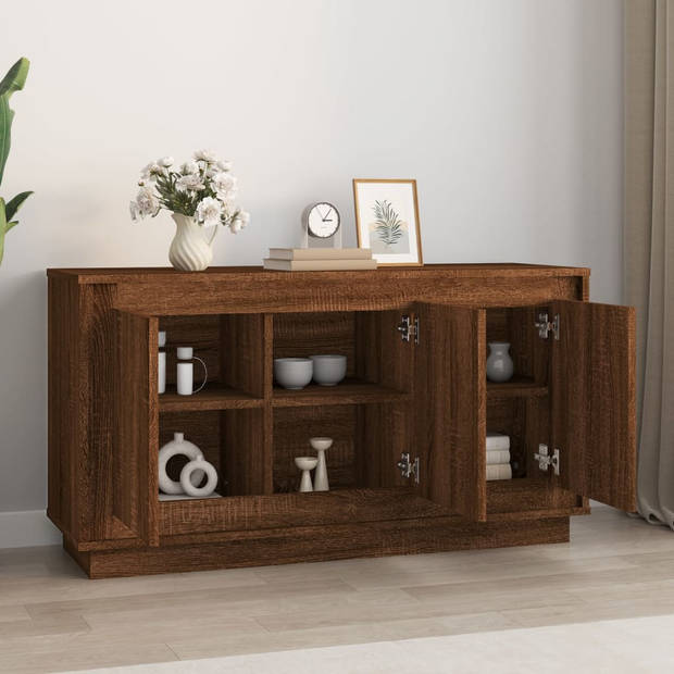 The Living Store Dressoir Basic - Bruineiken - 102 x 35 x 55 cm