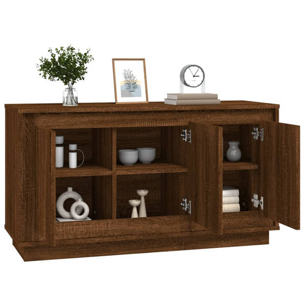 The Living Store Dressoir Basic - Bruineiken - 102 x 35 x 55 cm