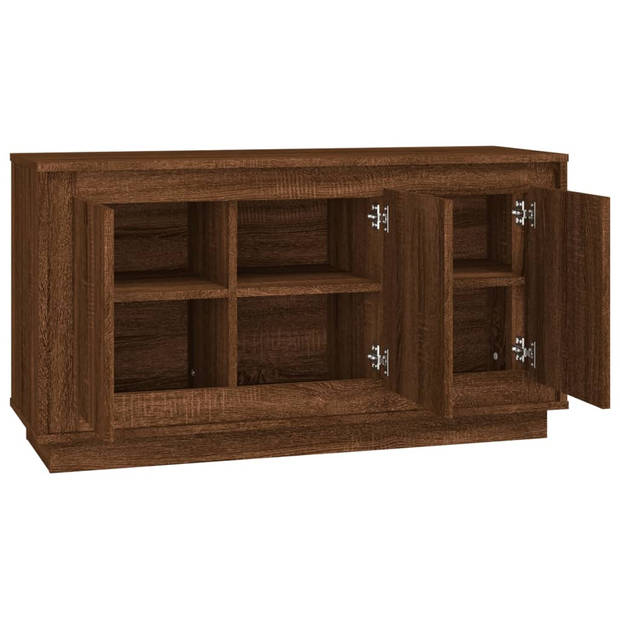 The Living Store Dressoir Basic - Bruineiken - 102 x 35 x 55 cm