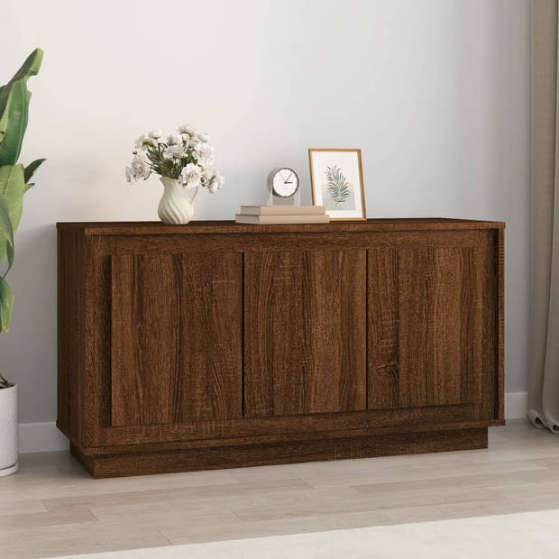 The Living Store Dressoir Basic - Bruineiken - 102 x 35 x 55 cm