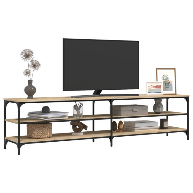 The Living Store TV-meubel - Sonoma eiken - 200 x 30 x 50 cm - Duurzaam hout en metaal