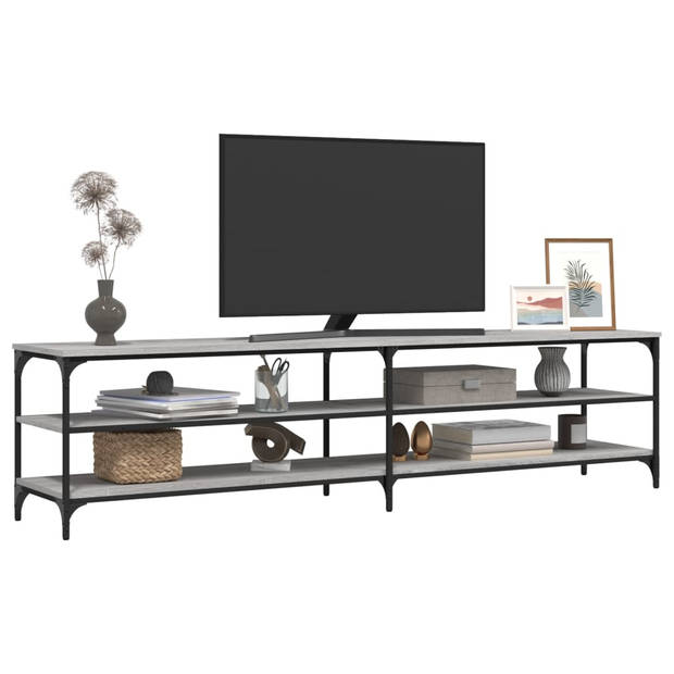 The Living Store TV-meubel - TV-meubel - 200 x 30 x 50 cm - Grijs sonoma eiken