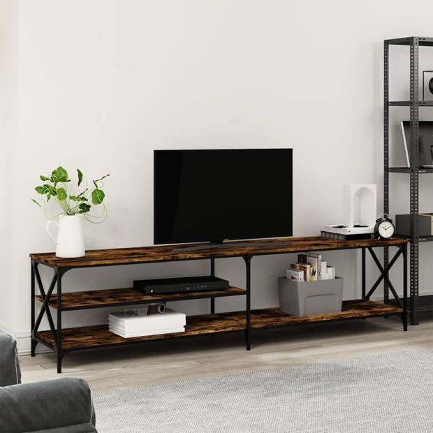 The Living Store Tv-meubel s - Meubels - 200 x 40 x 50 cm - Gerookt eiken
