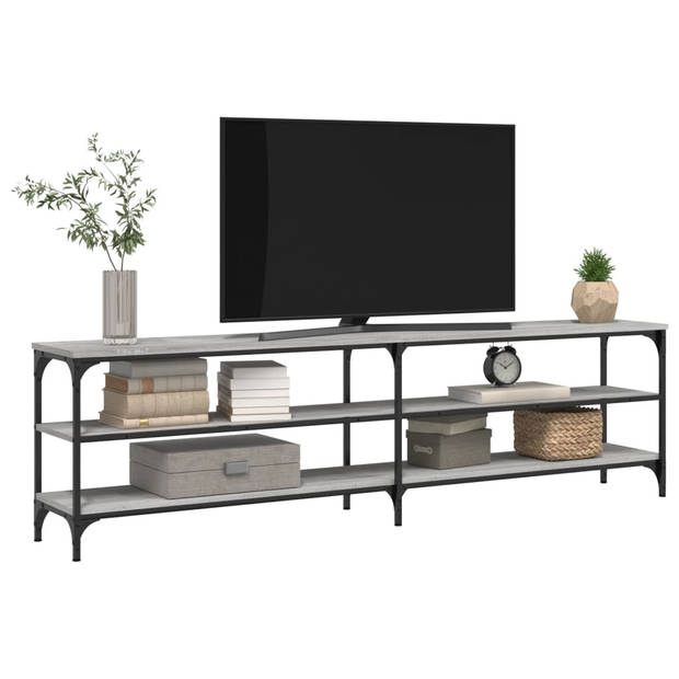 The Living Store TV-meubel X - TV-meubel - 180 x 30 x 50 cm - grijs sonoma eiken