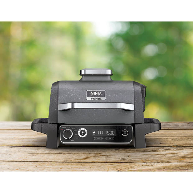 Ninja Woodfire Elektrische Buiten Grill en Barbecue - AirFryer Functies - Outdoor - OG701EU