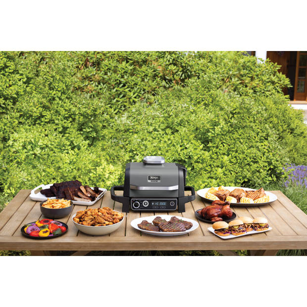 Ninja Woodfire Elektrische Buiten Grill en Barbecue - AirFryer Functies - Outdoor - OG701EU