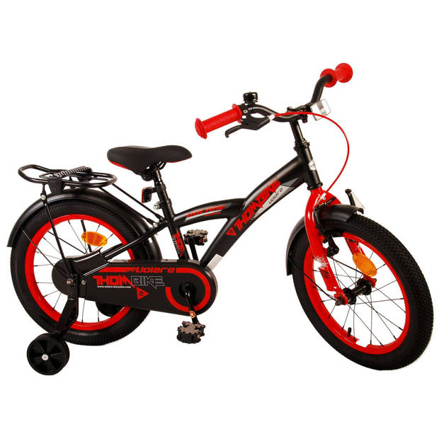 Volare Jongensfiets Thombike 16 Inch 23 cm Jongens Terugtraprem Zwart/Rood