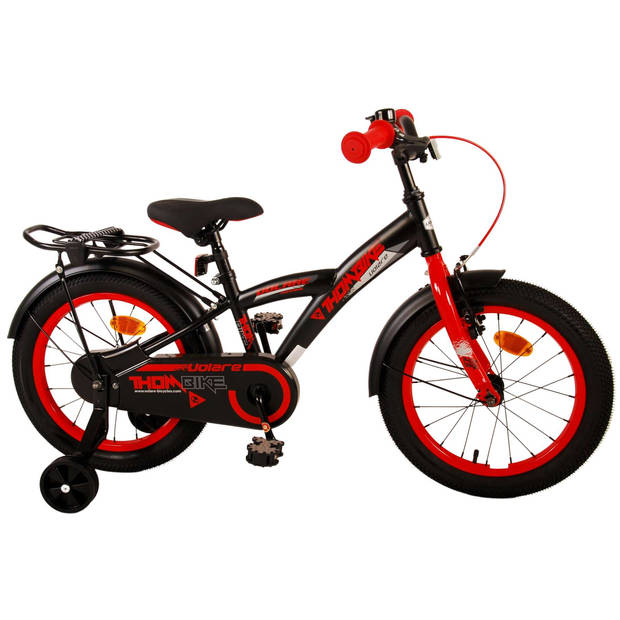 Volare Jongensfiets Thombike 16 Inch 23 cm Jongens Terugtraprem Zwart/Rood