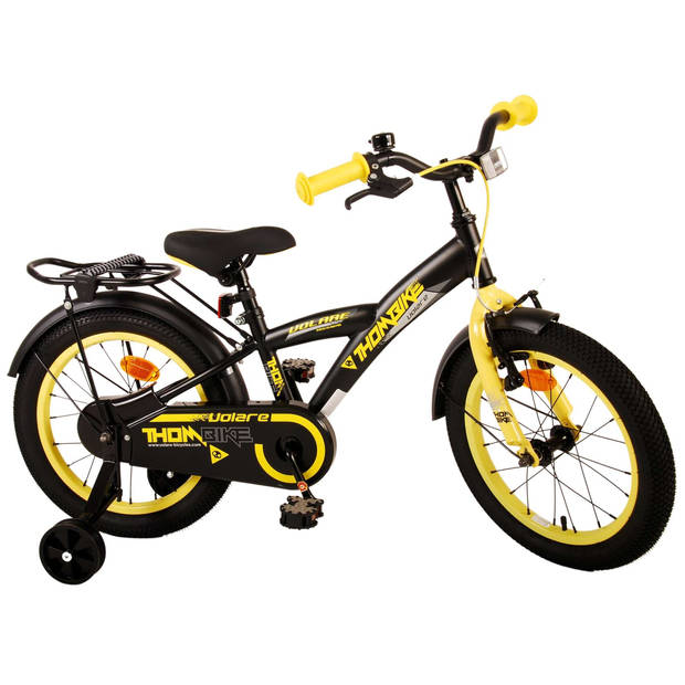 Volare Jongensfiets Thombike 16 Inch 23 cm Jongens Terugtraprem Zwart/Geel