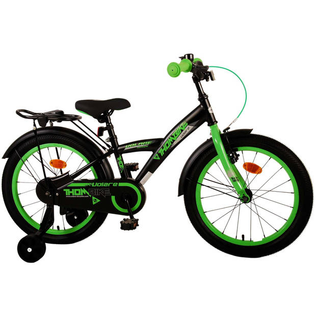 Volare Jongensfiets Thombike 18 Inch 24 cm Jongens Terugtraprem Zwart/Groen