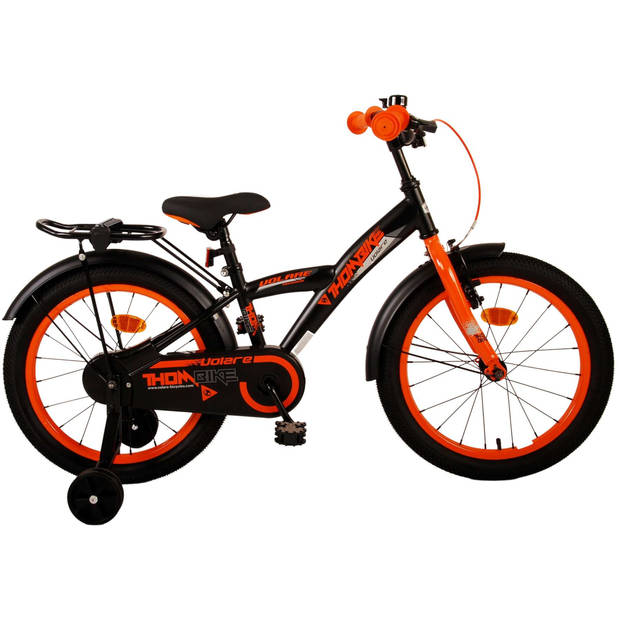 Volare Jongensfiets Thombike 18 Inch 24 cm Jongens Terugtraprem Zwart/Oranje