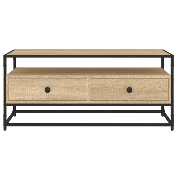 vidaXL Tv-meubel 100x35x45 cm bewerkt hout sonoma eikenkleurig