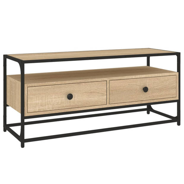 vidaXL Tv-meubel 100x35x45 cm bewerkt hout sonoma eikenkleurig