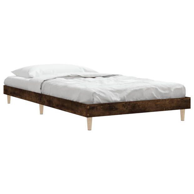 vidaXL Bedframe zonder matras hout gerookt eikenkleurig 90x200 cm