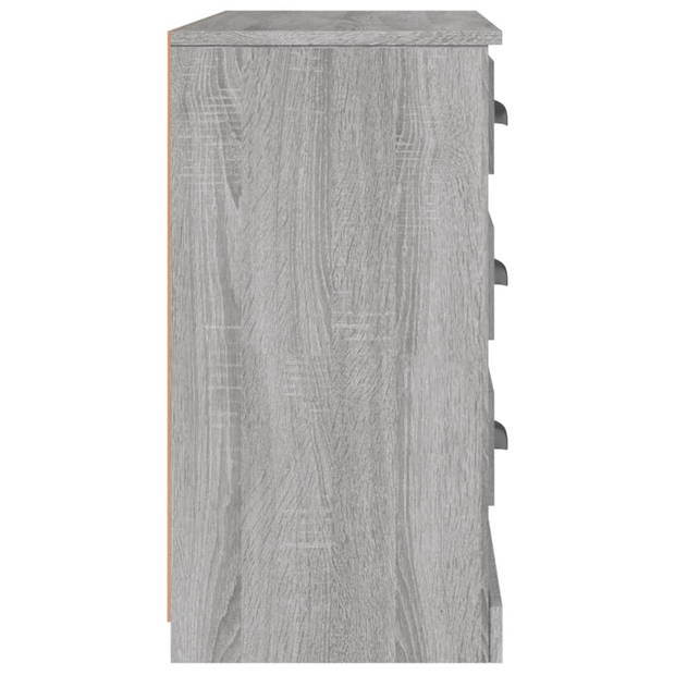 vidaXL Dressoir 104,5x35,5x67,5 cm bewerkt hout sonoma grijs
