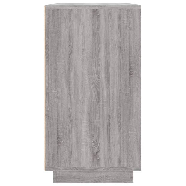 vidaXL Dressoir 80x34x75 cm bewerkt hout grijs sonoma eikenkleurig