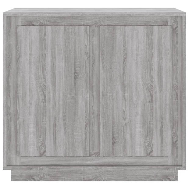 vidaXL Dressoir 80x34x75 cm bewerkt hout grijs sonoma eikenkleurig