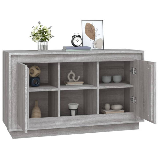 vidaXL Dressoir 102x35x60 cm bewerkt hout grijs sonoma eikenkleurig