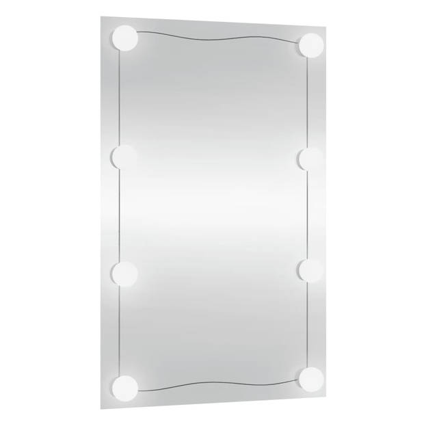 vidaXL Wandspiegel met LED's rechthoekig 40x60 cm glas