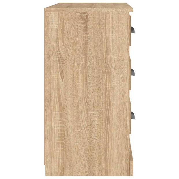 vidaXL Dressoir 104,5x35,5x67,5 cm bewerkt hout sonoma eikenkleurig