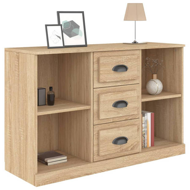 The Living Store Dressoir - Sonoma Eiken - 104.5 x 35.5 x 67.5 cm - Stevig bewerkt hout met opbergruimte