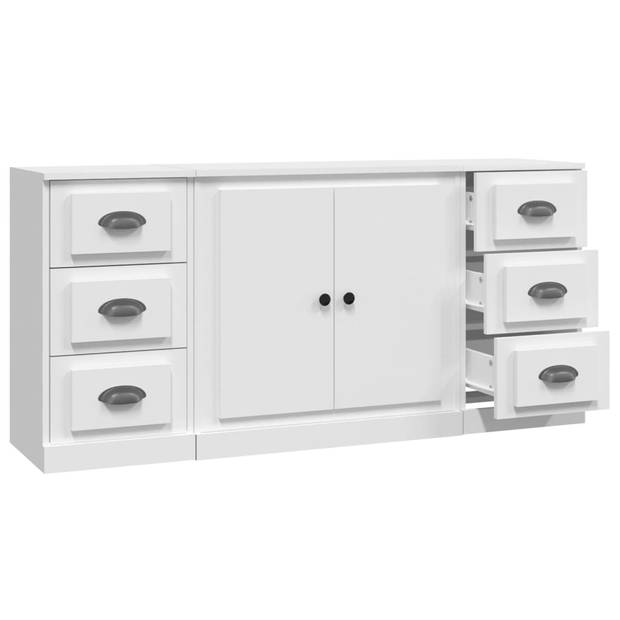 The Living Store Dressoir - Hout - 142 x 35.5 x 67.5 cm - Wit