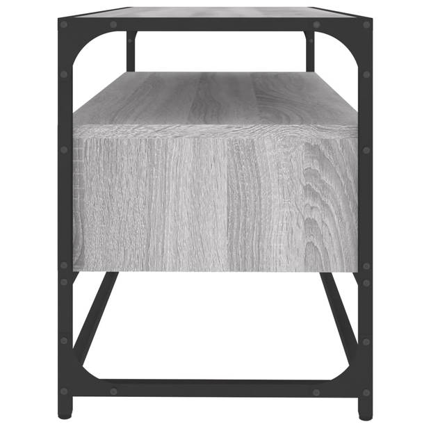 The Living Store Tv-meubel - Grijs sonoma eiken - 80 x 35 x 45 cm - Trendy en praktisch - Duurzaam materiaal