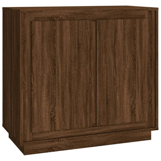 vidaXL Dressoir 80x34x75 cm bewerkt hout bruin eikenkleur