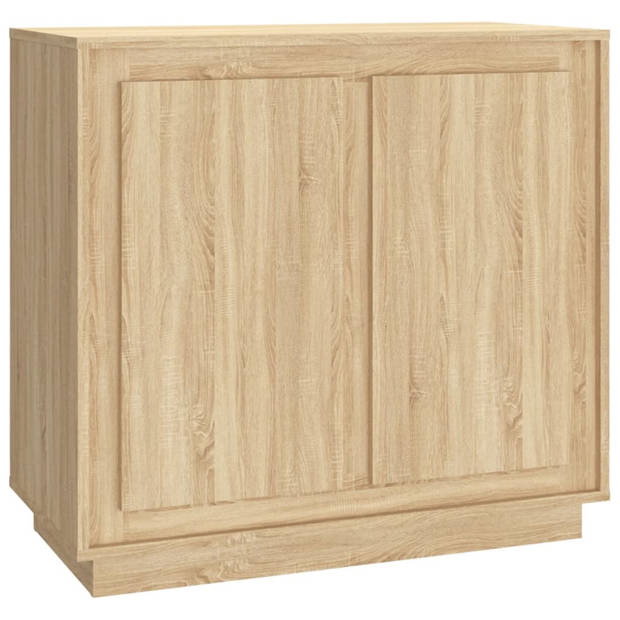 vidaXL Dressoir 80x34x75 cm bewerkt hout sonoma eikenkleurig