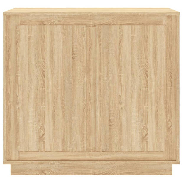 The Living Store Dressoir Classic - Bewerkt hout - 80 x 34 x 75 cm - Sonoma eiken