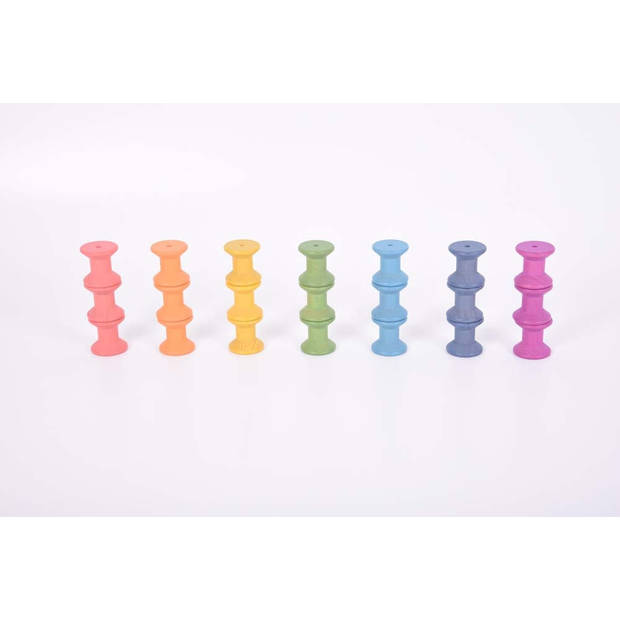 Tickit RAINBOW WOODEN SPOOLS