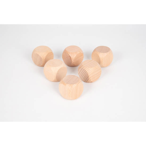 Tickit NATURAL WOODEN CUBES 40mm