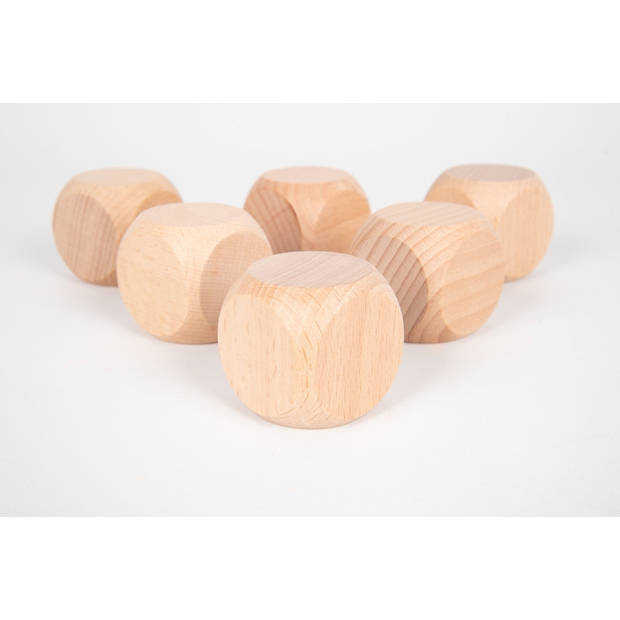 Tickit NATURAL WOODEN CUBES 40mm