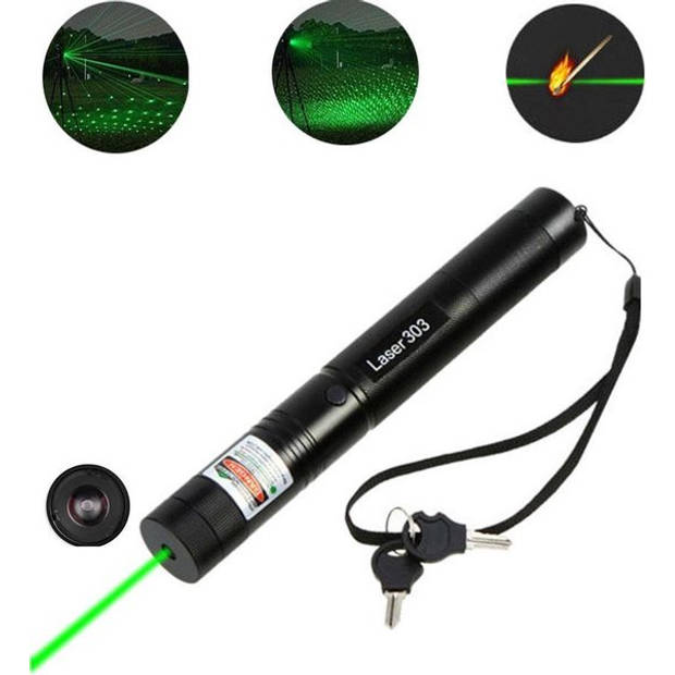 Lightstrike Professionele Laserpen - laserpointer - Groen - Laserlampje - Exclusief Batterij