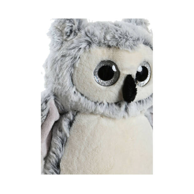 Items speelgoed Uil vogel knuffeldier van zachte pluche - grijs - 20 cm - Vogel knuffels