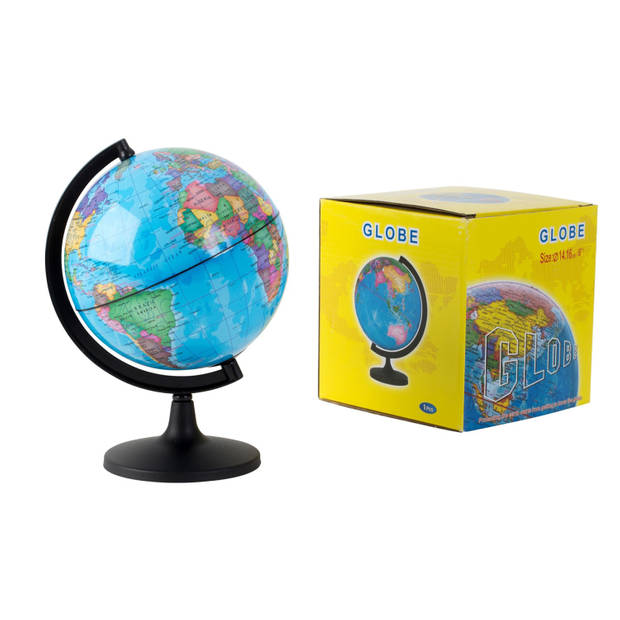 Spaarpot voor kinderen - Globe/Wereldbol - Op standaard - Dia 14 cm - Spaarpotten