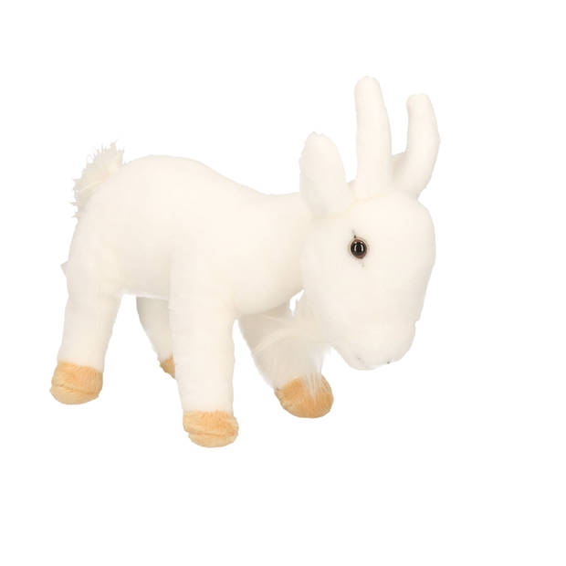 Pluche knuffel boerderijdieren set Geit en Paard van 20 cm - Knuffel boederijdieren